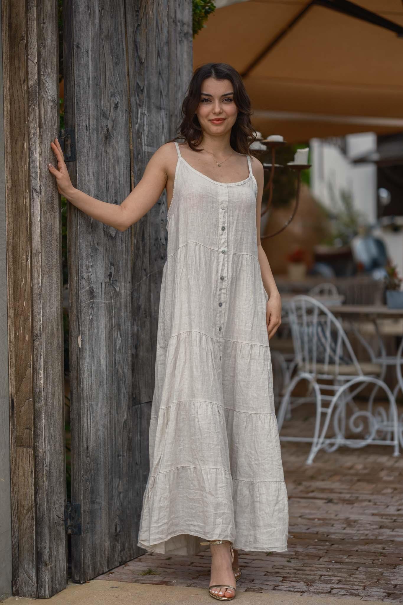 Beige Strappy Dress