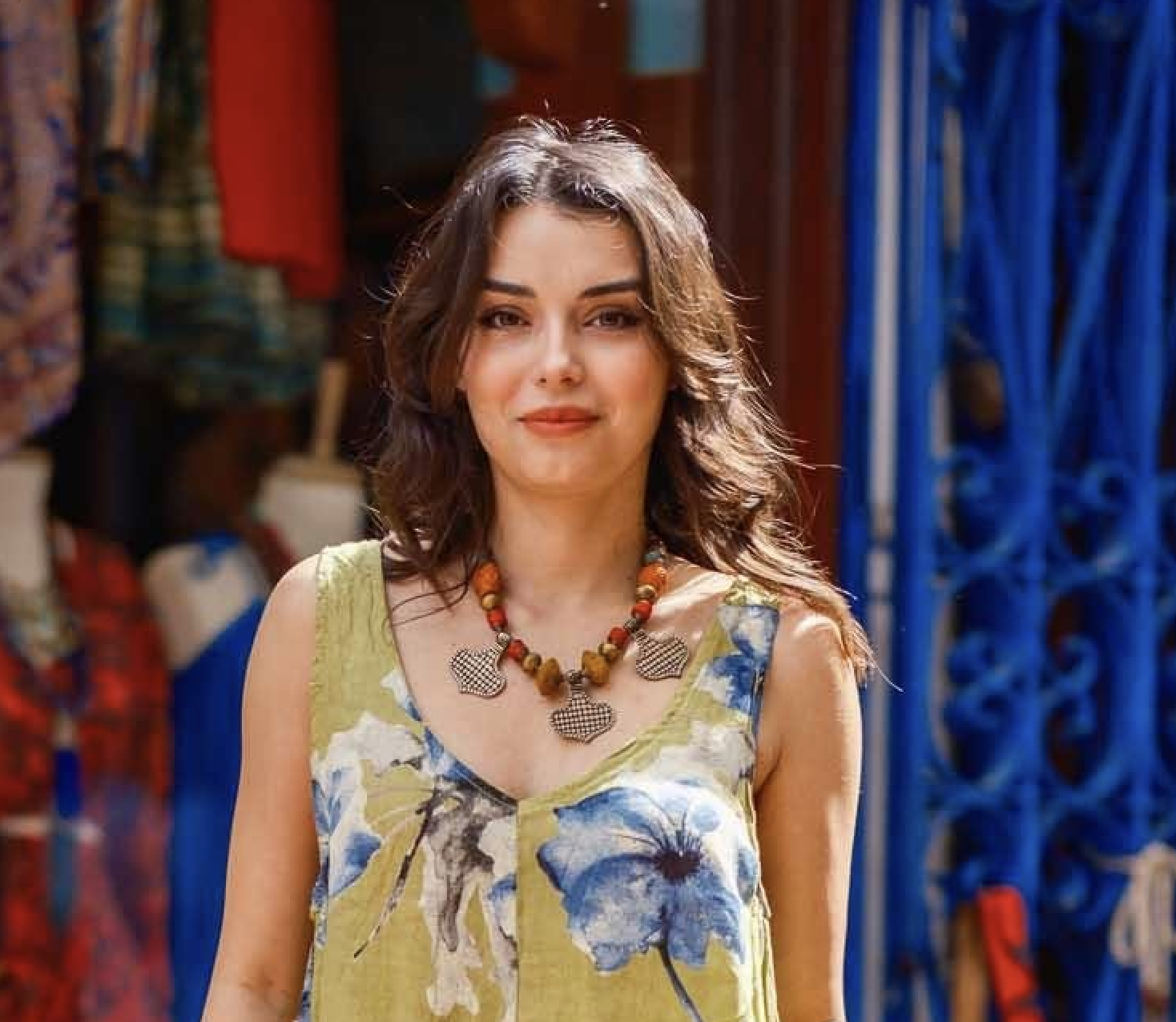 Antika Tasarım Doğal Taşlı Vintage Kolye 