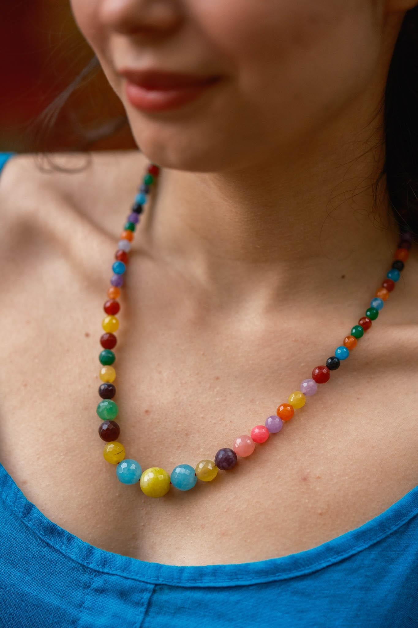 Bohem Gökkuşağı Kolye