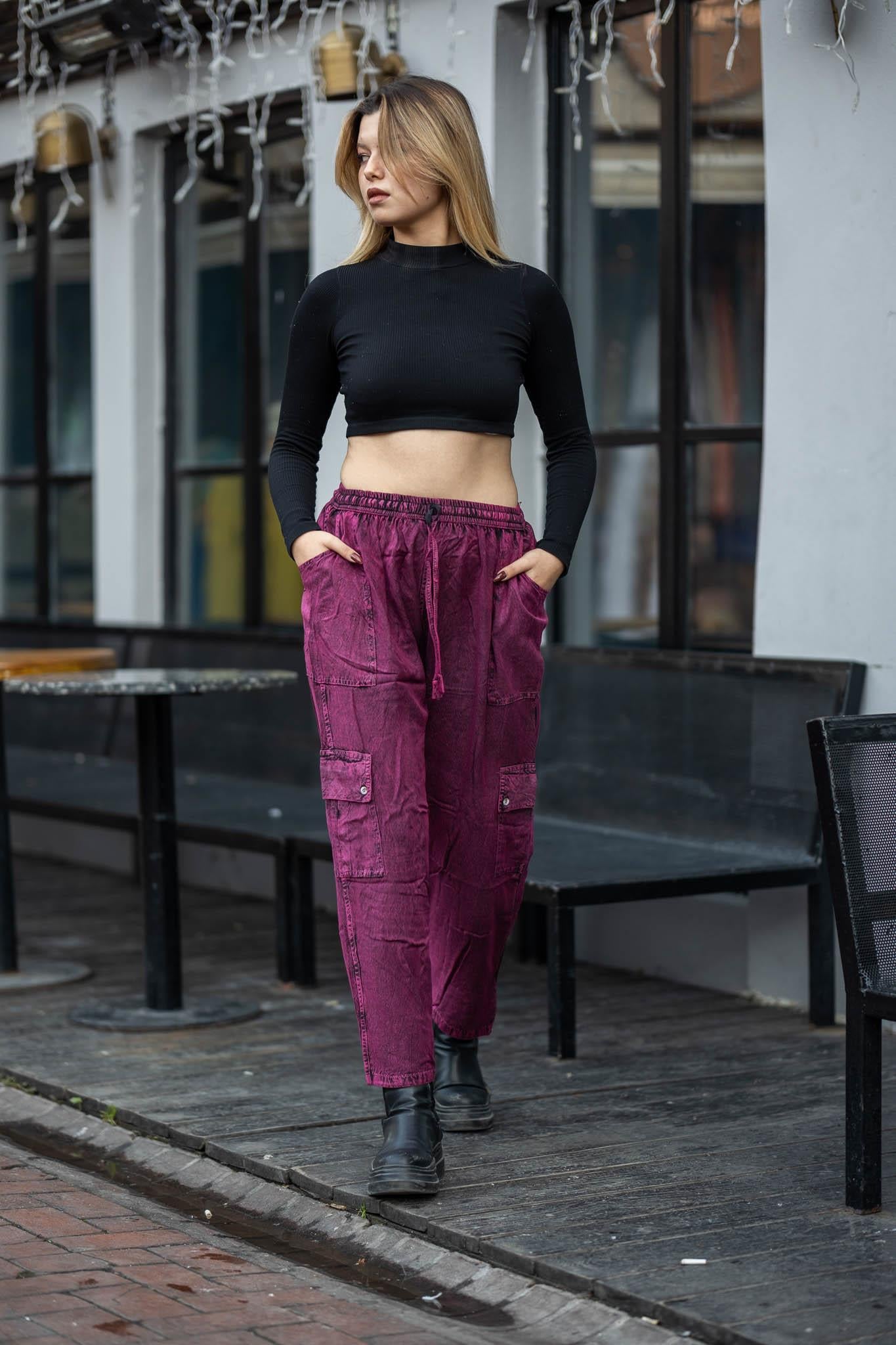 Boho Nepal Jogger Pants with Side Pockets