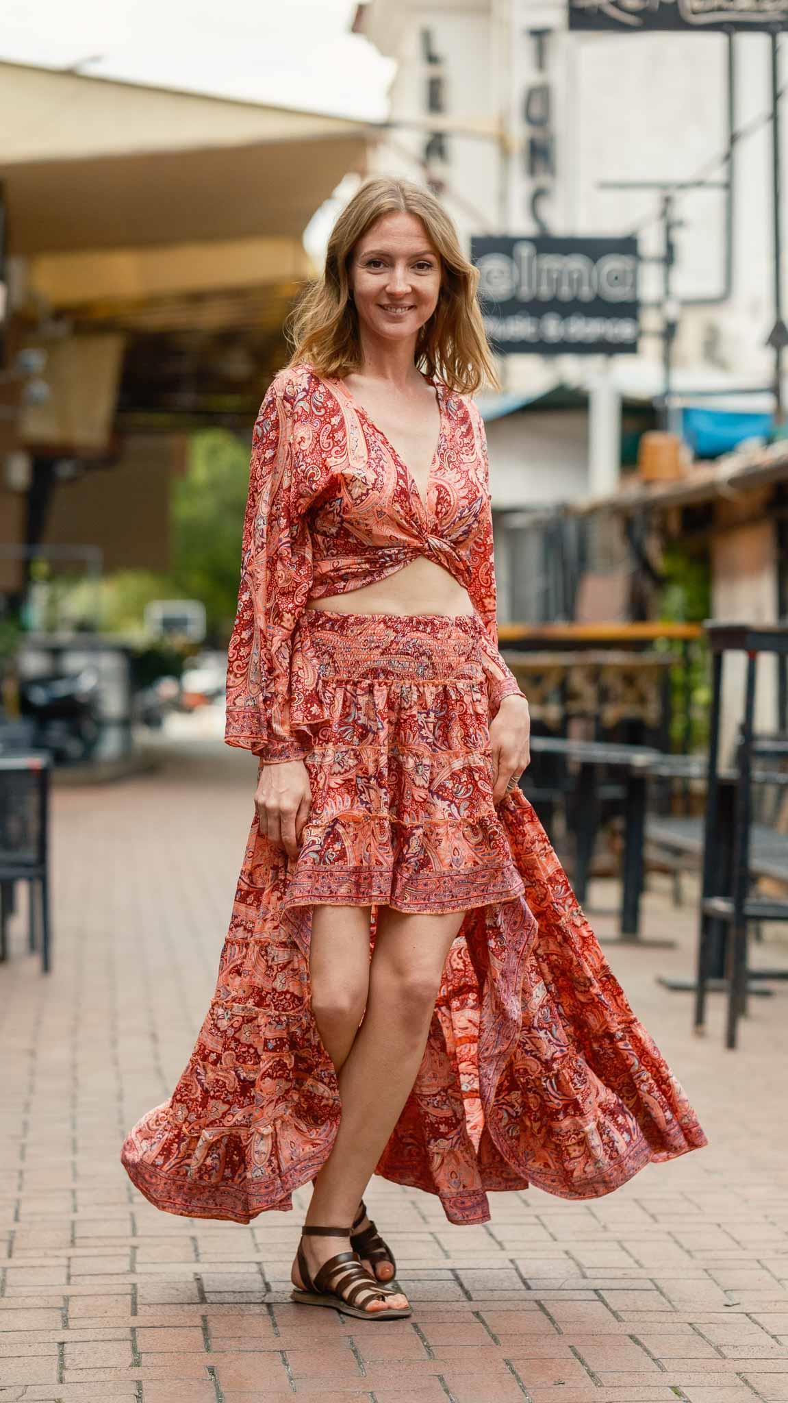 Bordo Etek Bluz Takım