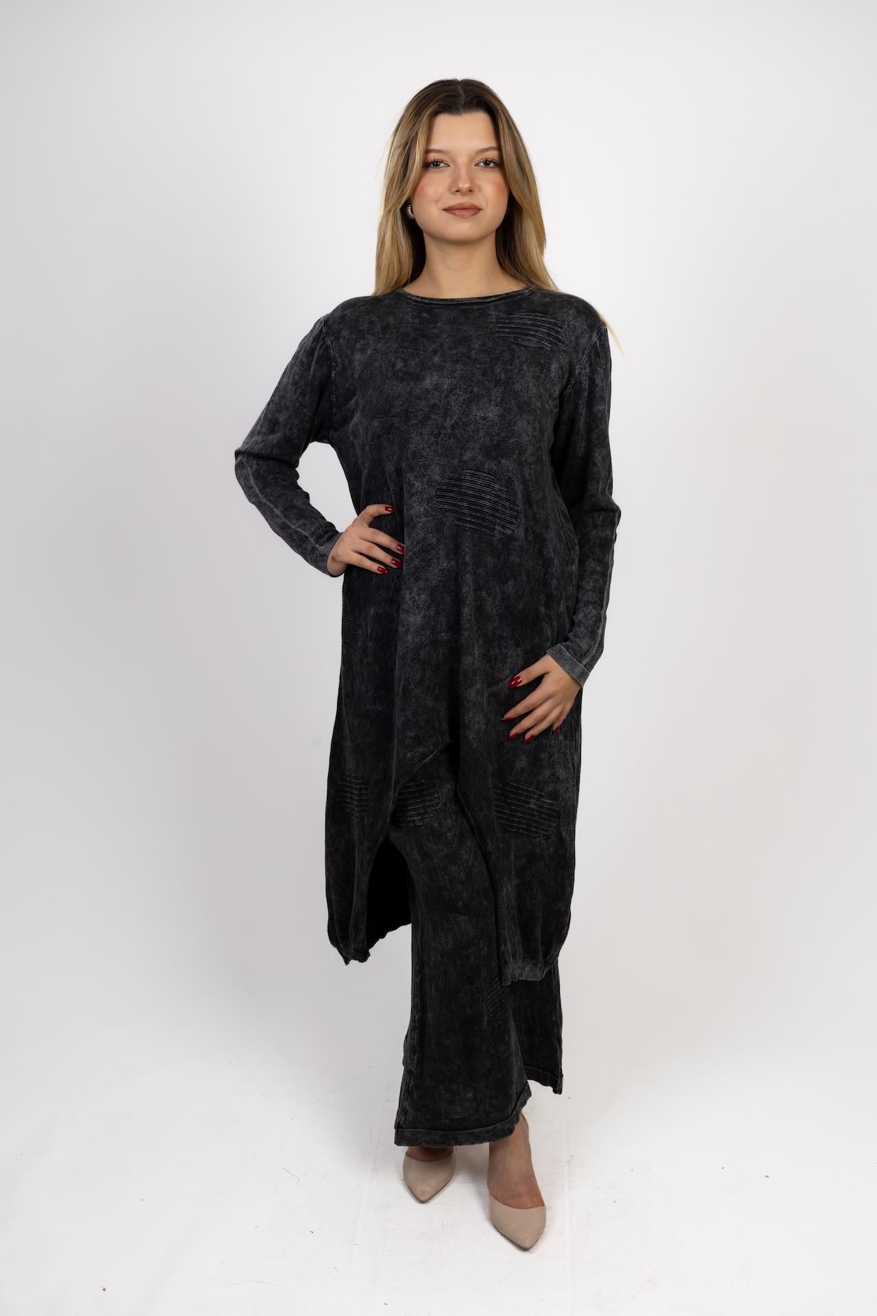 Smoke Grey Pants and Tunic Set