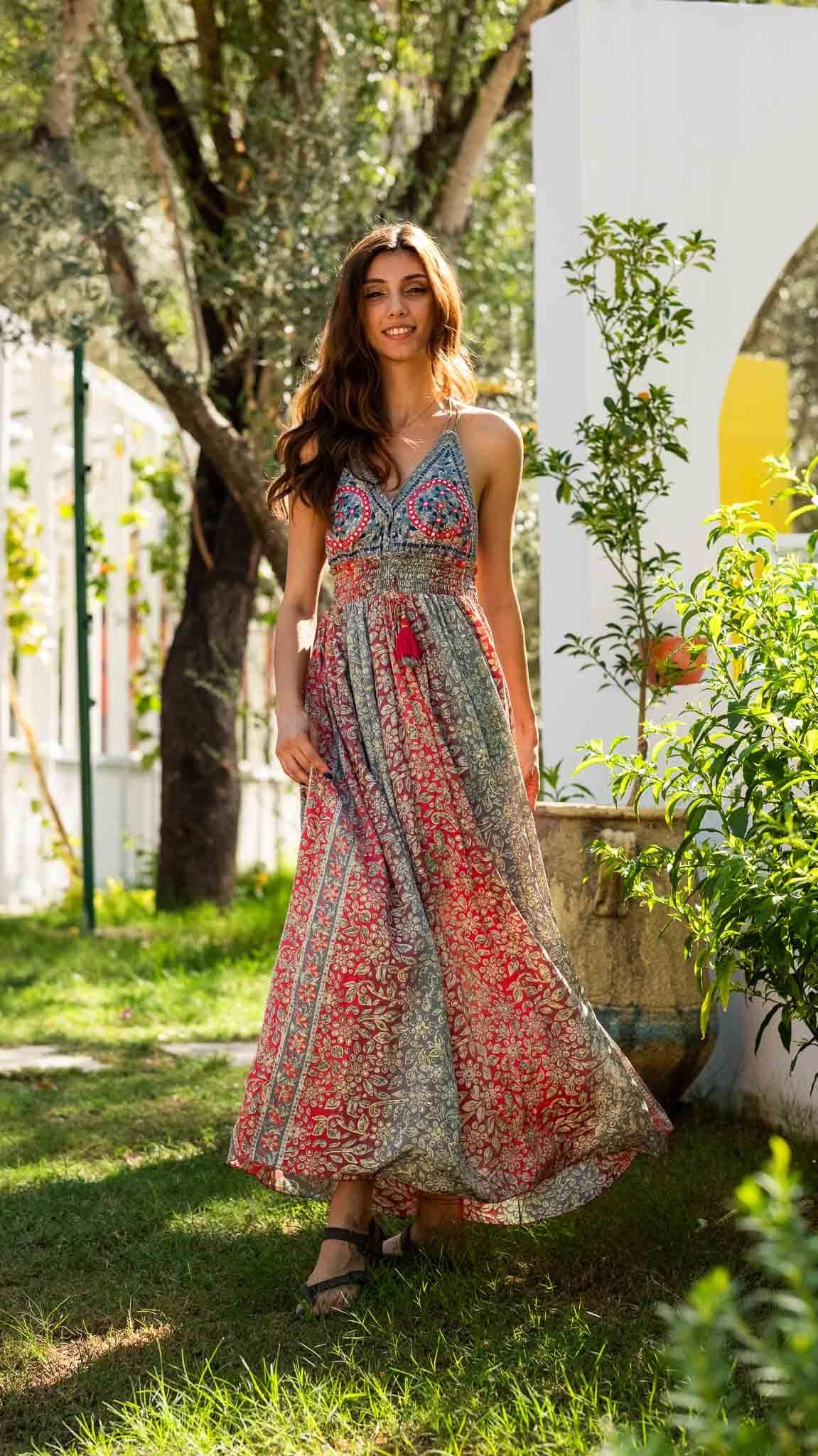 Sky Dream Silk Dress