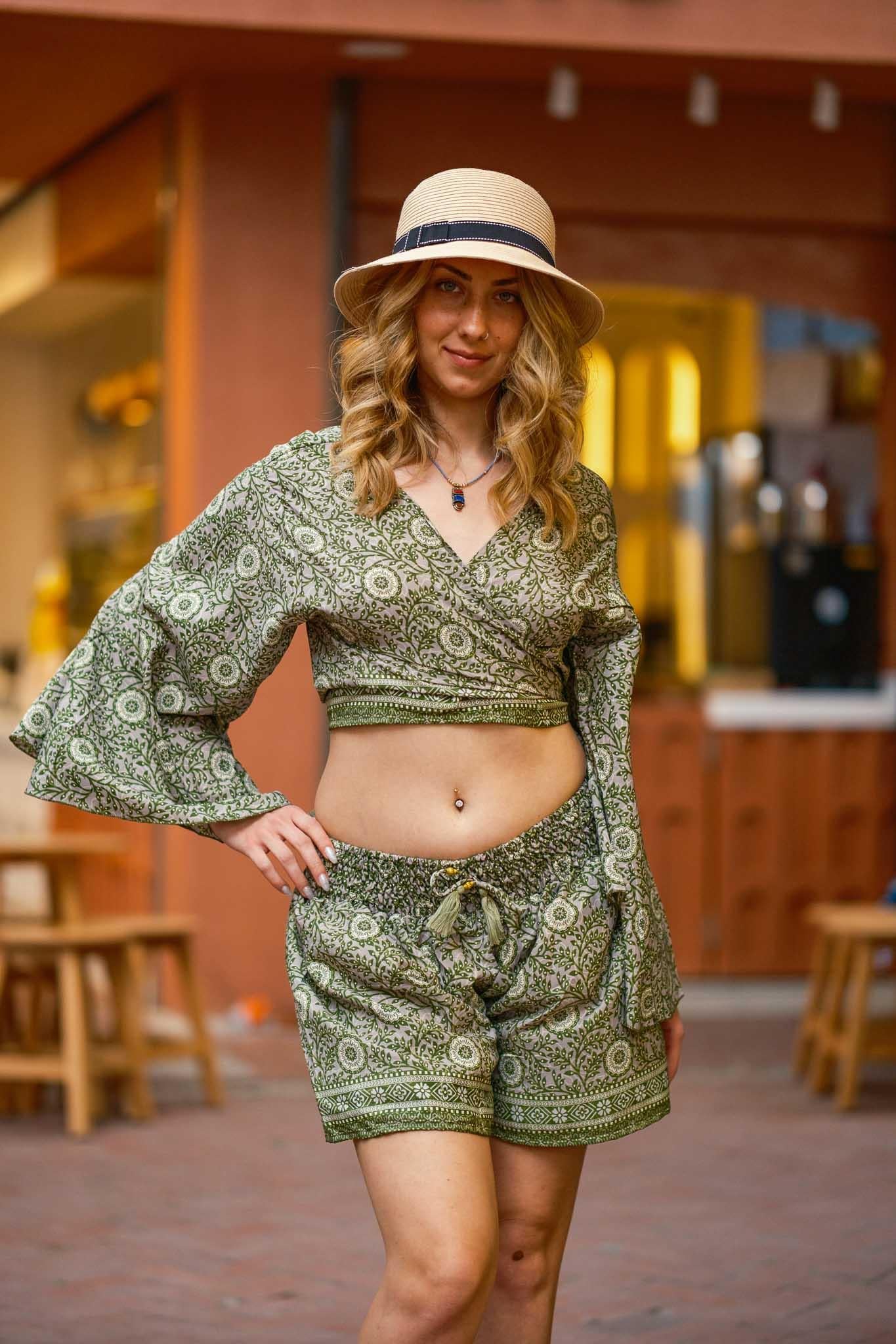Khaki Silk Dress