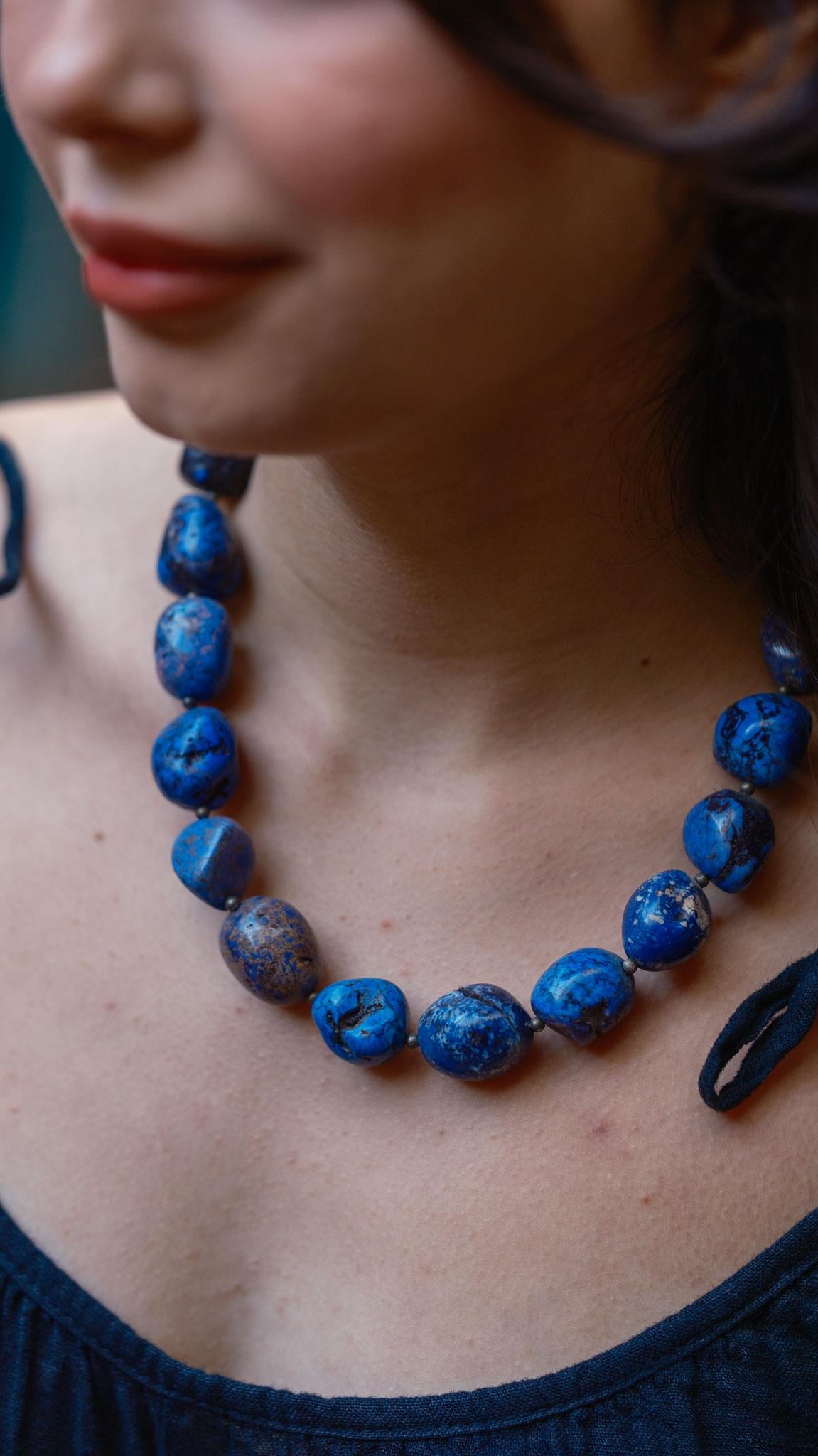 Kabile Mavisi Taş Kolye