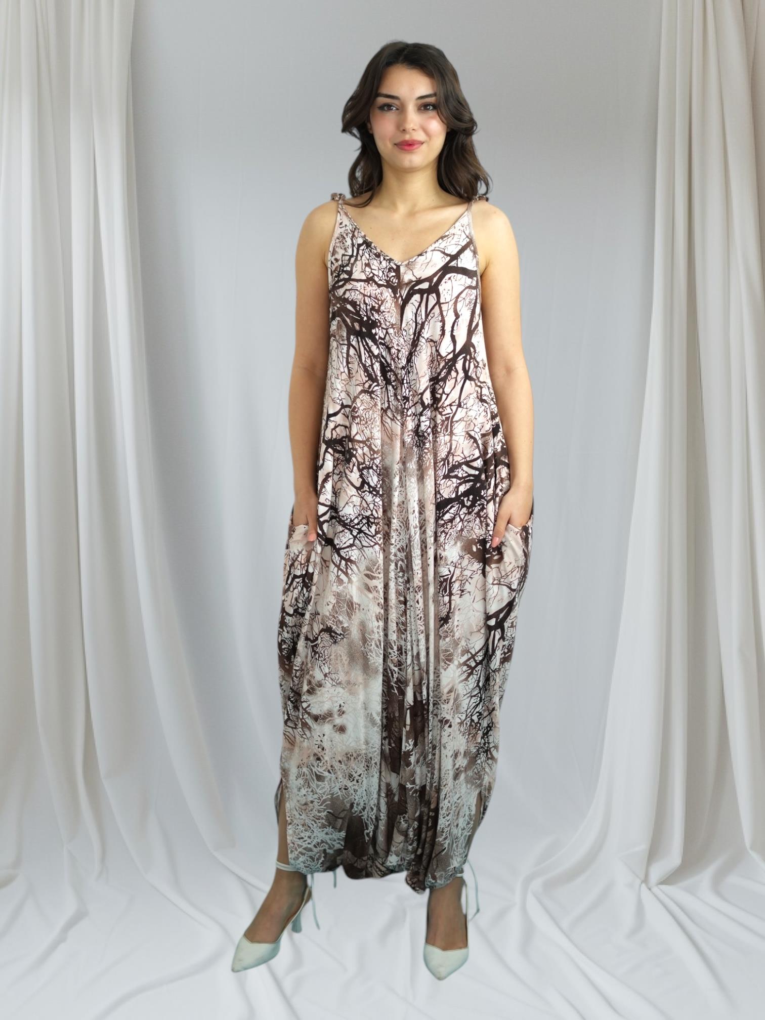 Brown Strappy Jumpsuit