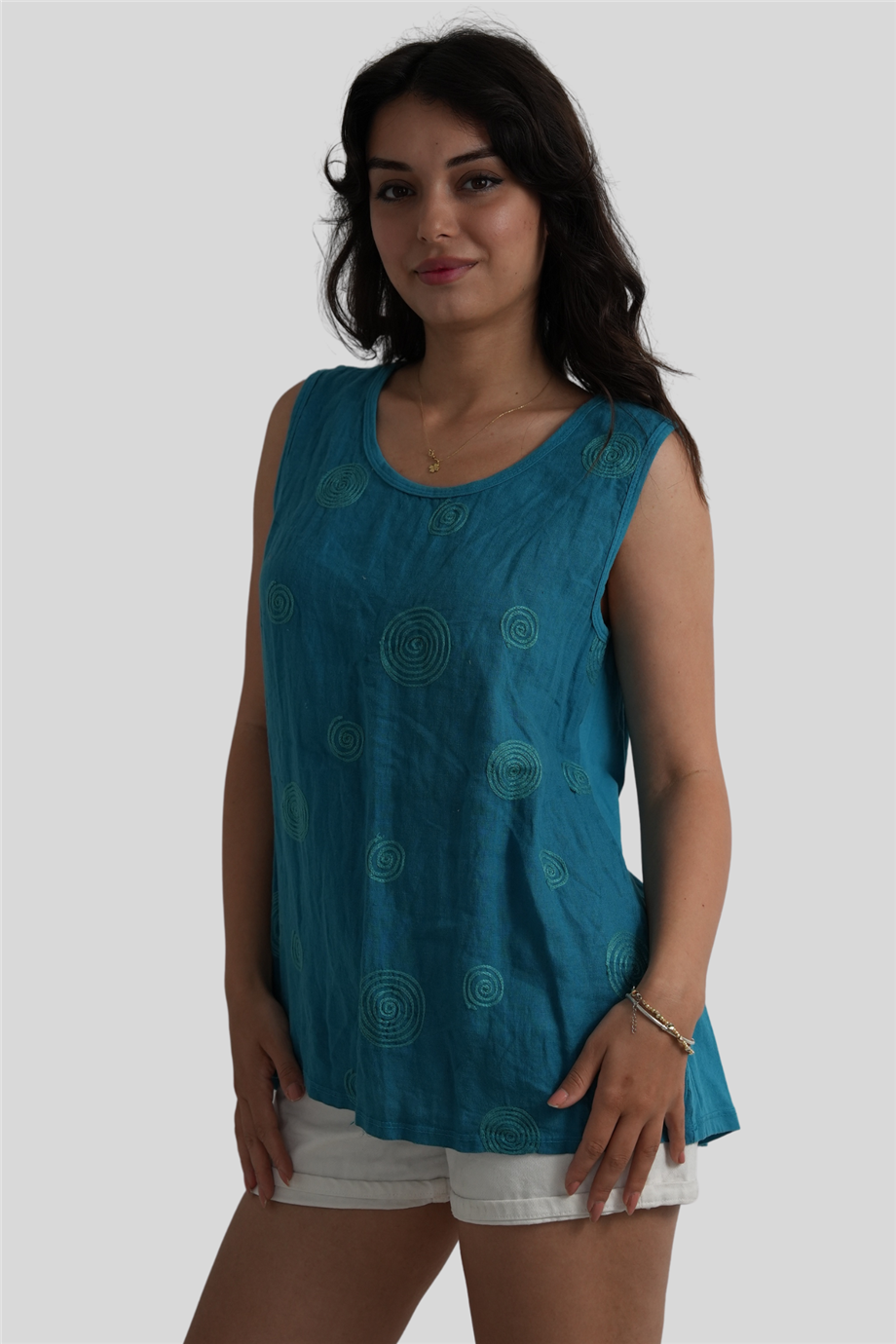 Blue Strappy Blouse
