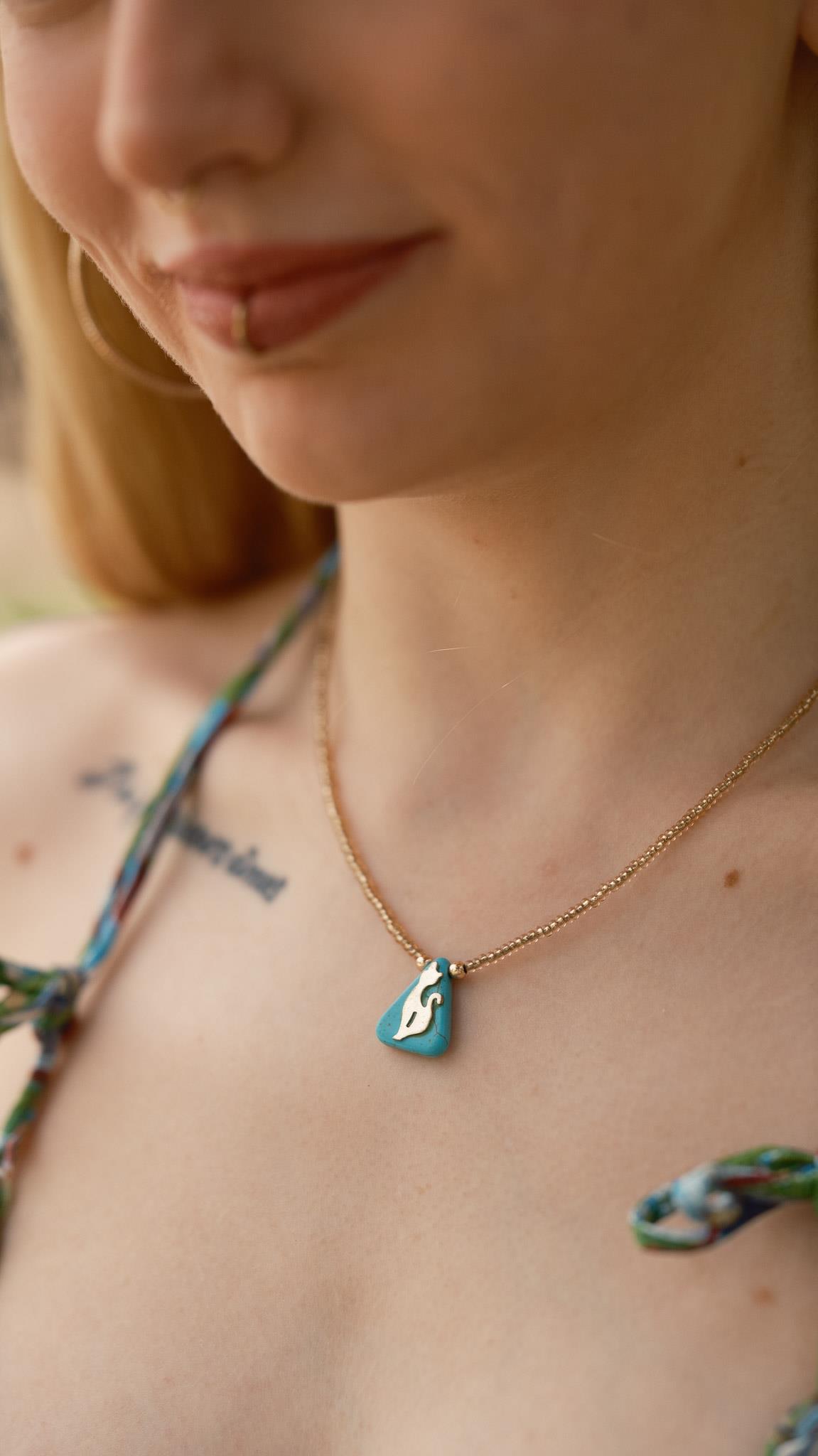 Nira Aqua Flame Kolye