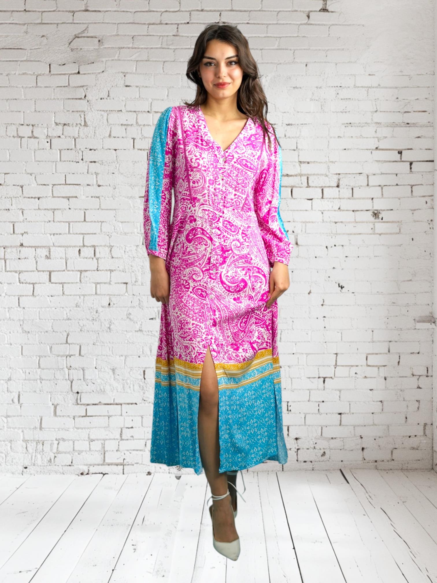 Pink Patterned Dress