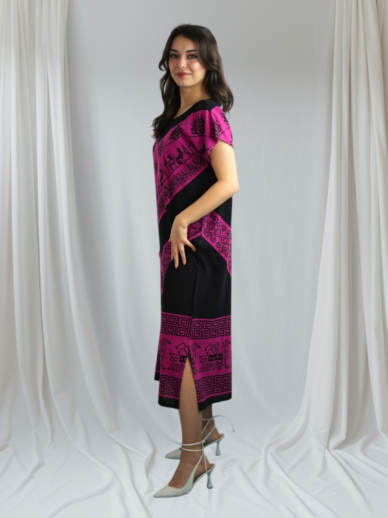 Pink Hittite Patterned Dress