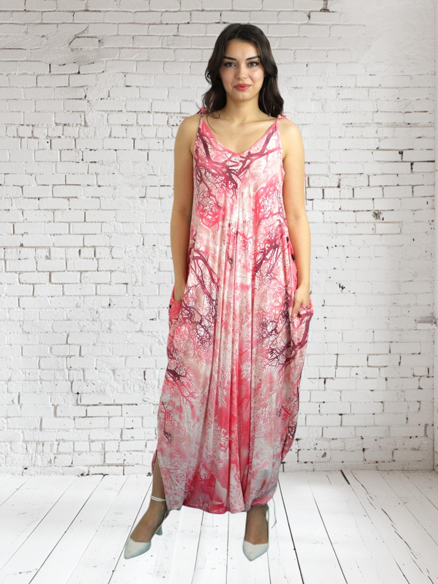 Pink Strappy Jumpsuit