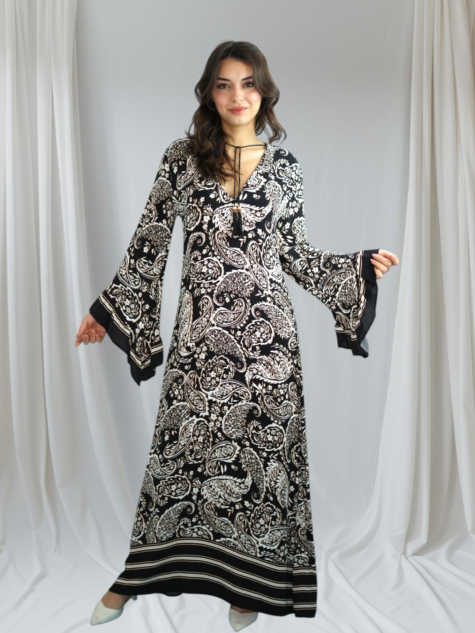 Black Patterned Dress