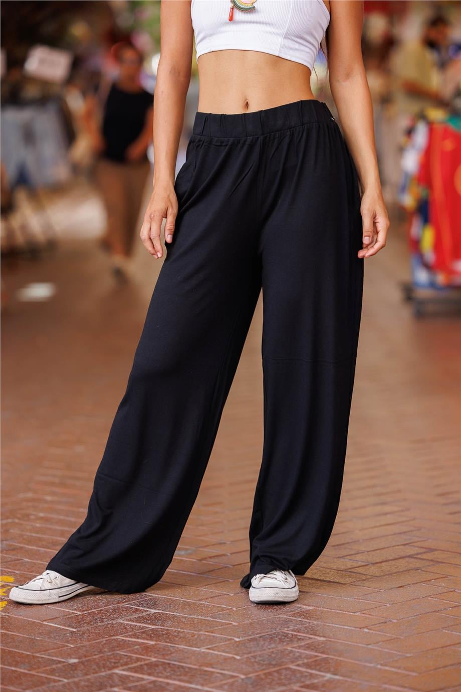 Siyah Renk Bohem Pantolon