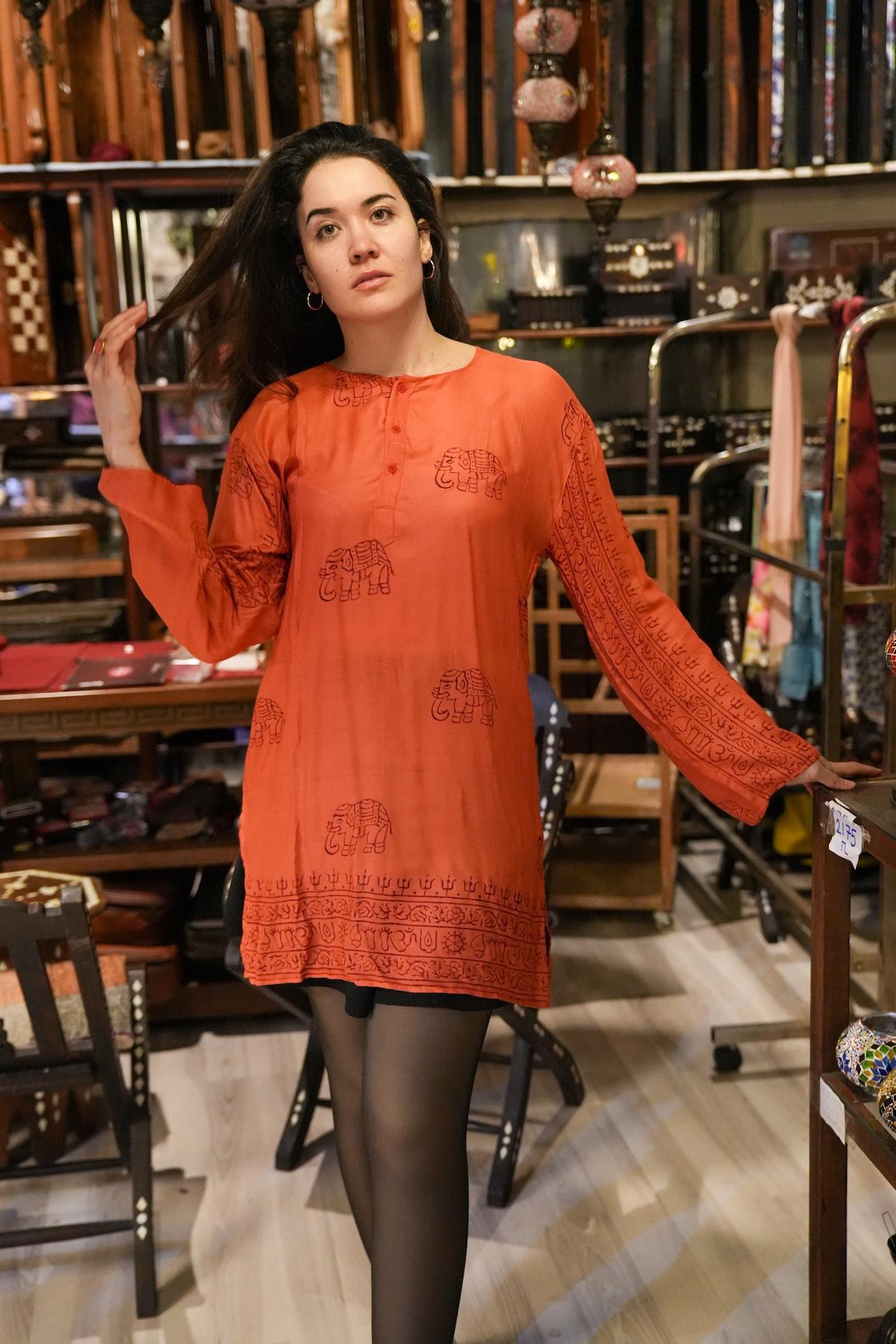 Orange Elephant Unisex Shirt