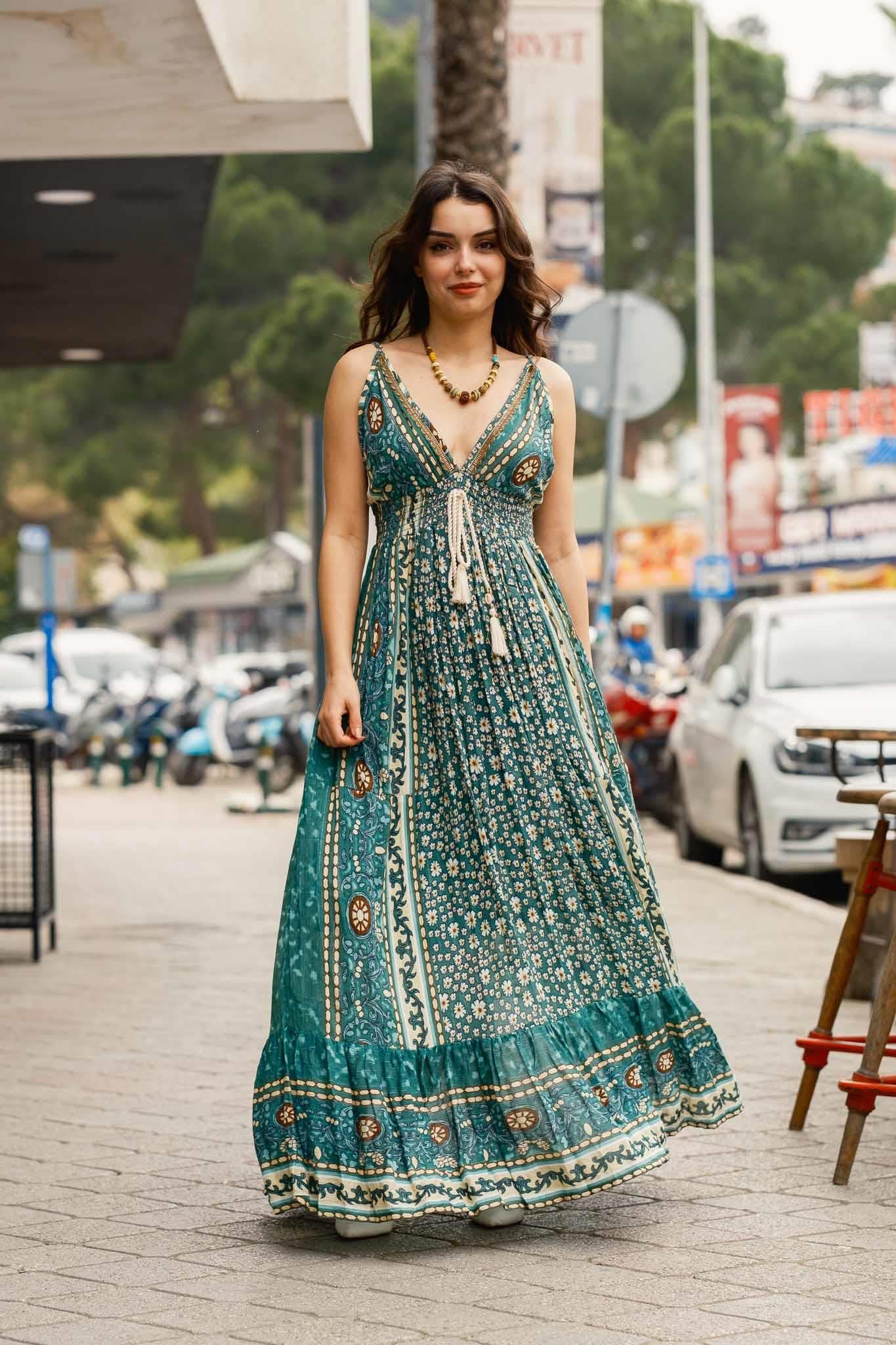 Green Strappy Italian Dress