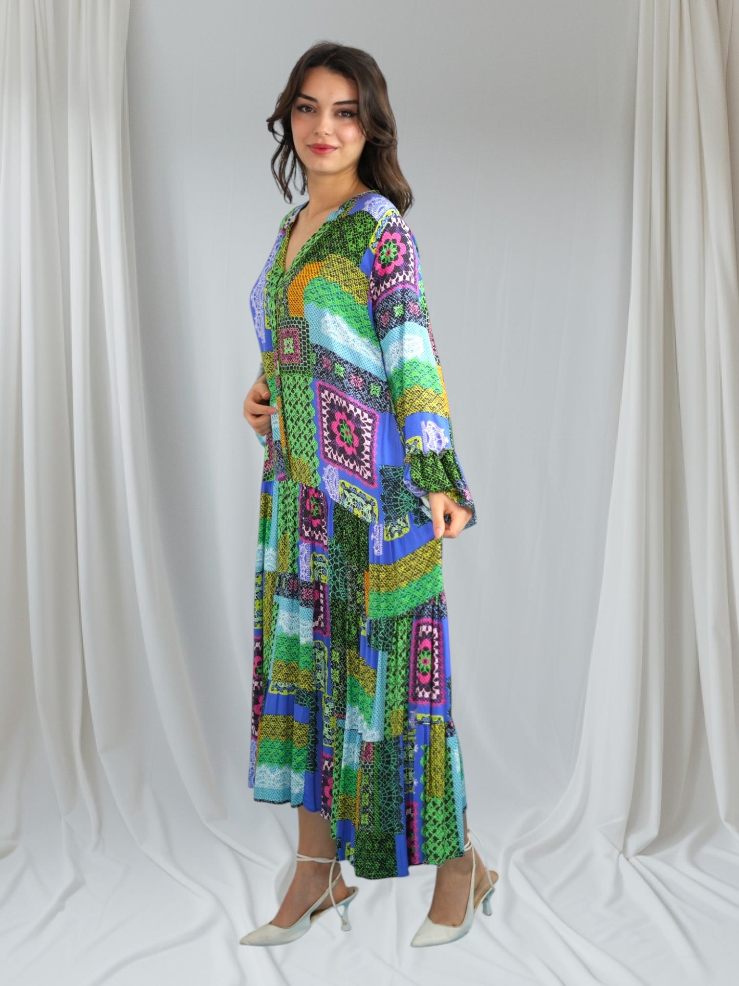 Green Patterned Dress