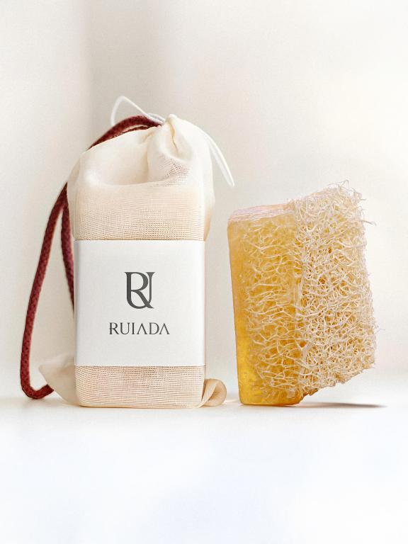 %100 Doğal Pirinç Özlü Kabak Lifli Sabun 130 Gr. (Hand Made)