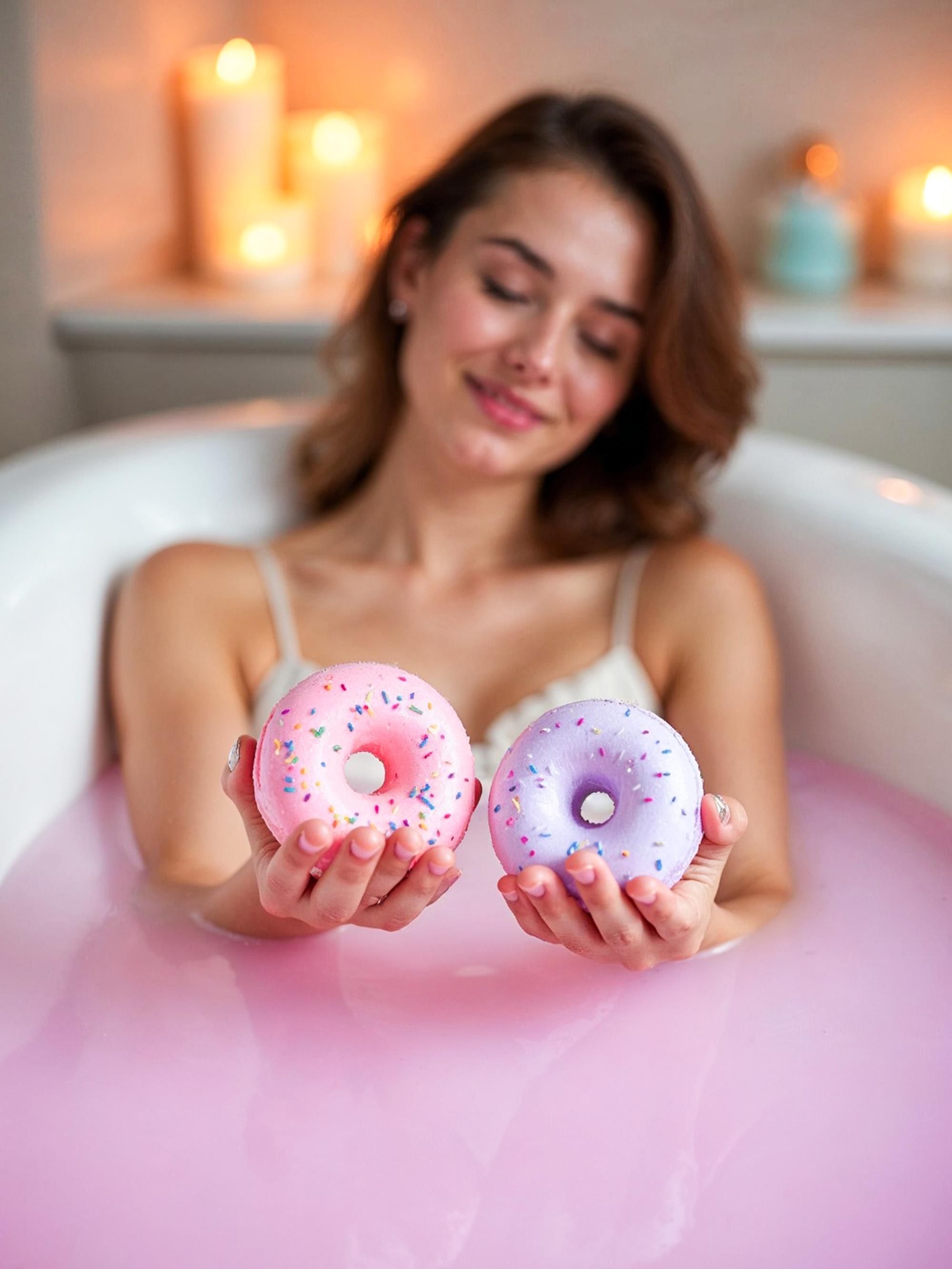 Donut Banyo Topu – Aromaterapi ve Nem Bombası (140 gr. x 2 Adet)