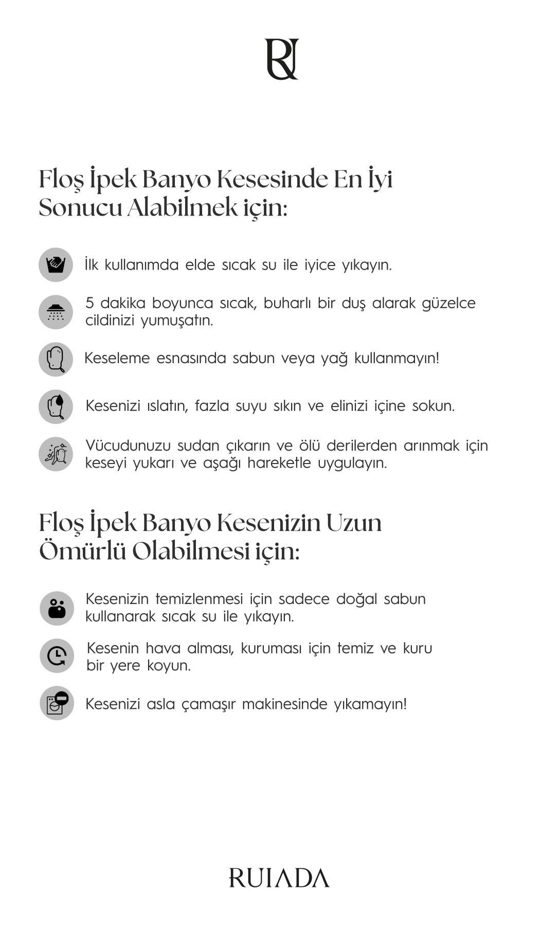 Flowers Series +50 Factor %100 Floş Ipek Ince Banyo Duş Kesesi Peeling Eldiveni (TURQUOISE)