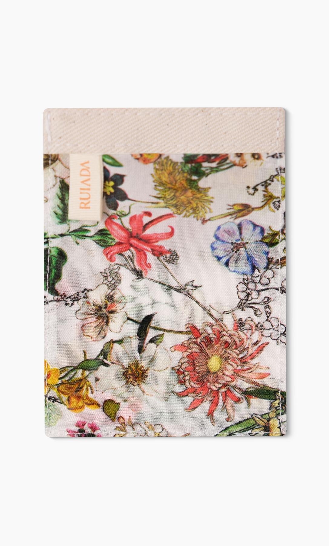 Flowers Series +50 Factor Yüz Kesesi %100 Floş İpek (WHITE)