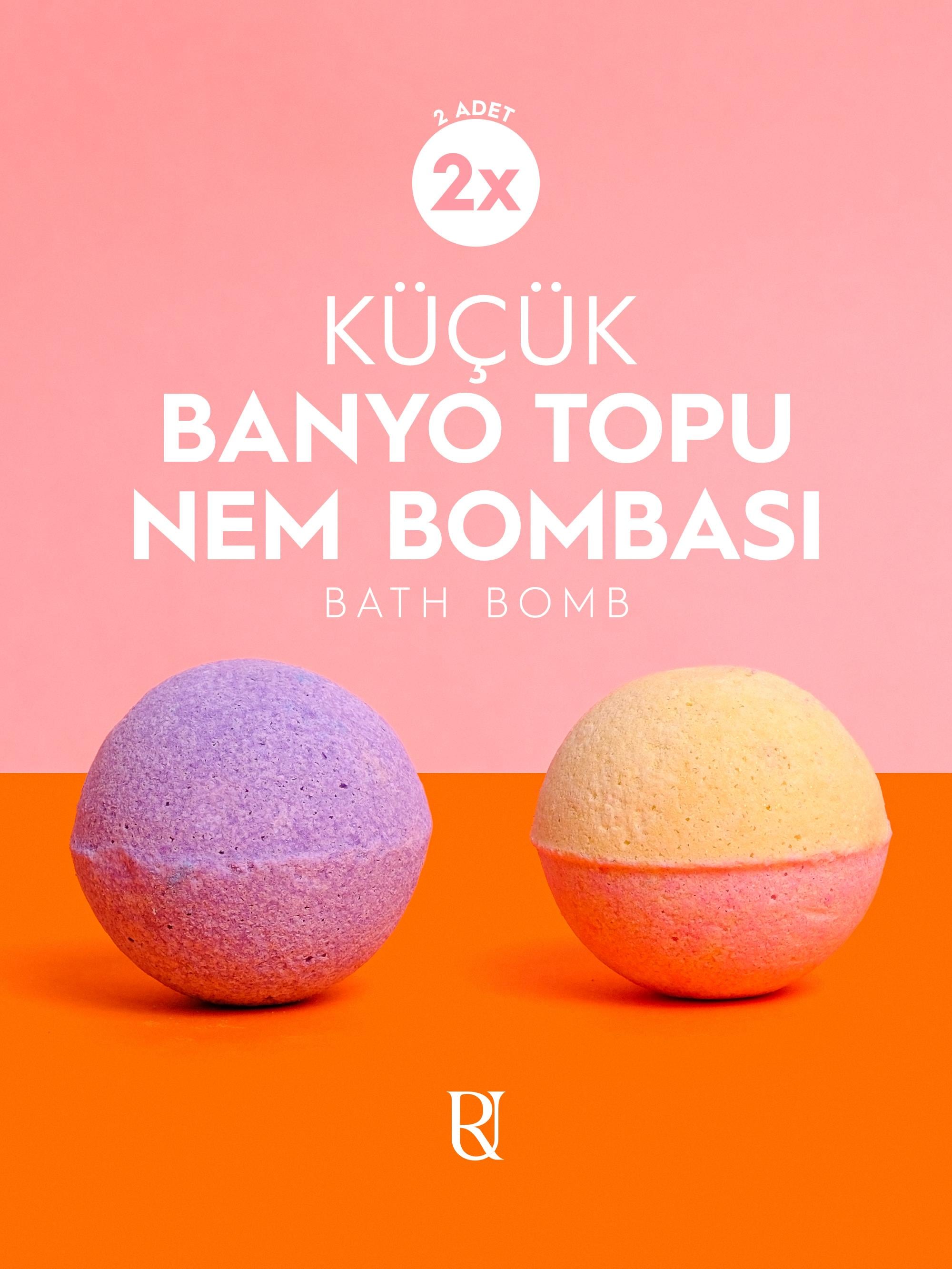Nem Bombası Banyo Topu – Cilt Nemlendirici ve Rahatlatıcı Etki - Küçük Boy (70 gr. x 2 Adet) 