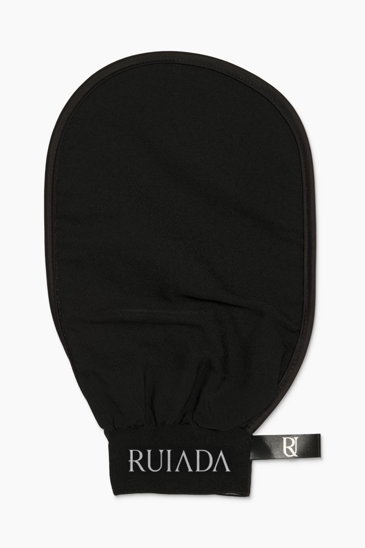 +80 Factor Siyah Banyo Duş Kesesi Peeling Eldiveni %100 Floş İpek Premium Unisex