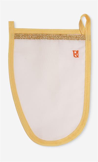 +80 Factor Sarı Kalın Banyo Duş Kesesi Peeling Eldiveni %100 Floş İpek  Unisex