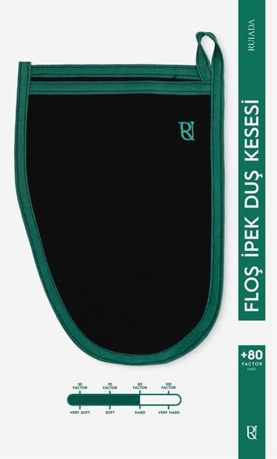 +80 Factor Turkuaz Kalın Banyo Duş Kesesi Peeling Eldiveni %100 Floş İpek  Unisex