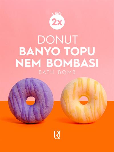 Donut Banyo Topu – Aromaterapi ve Nem Bombası (140 gr. x 2 Adet)