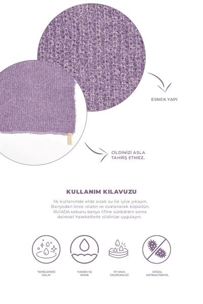 Extra Esnek Mor Banyo Lifi Tüm Cilt Tiplerine Uygun Duş Lifi - Unisex 