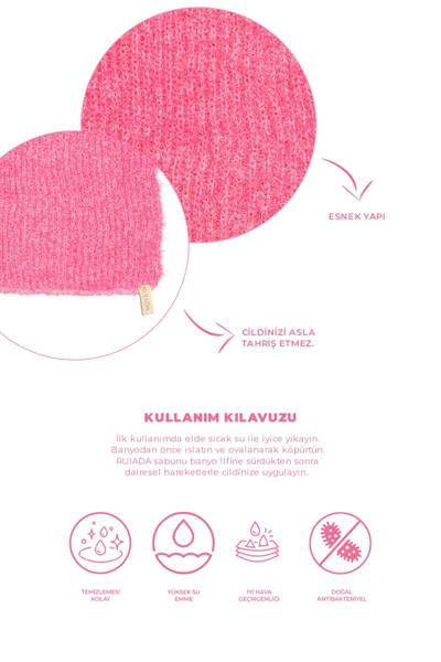 Extra Esnek Pembe Banyo Lifi Tüm Cilt Tiplerine Uygun Duş Lifi - Unisex 