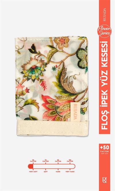 Flowers Series +50 Factor Yüz Kesesi %100 Floş İpek (ORANGE)