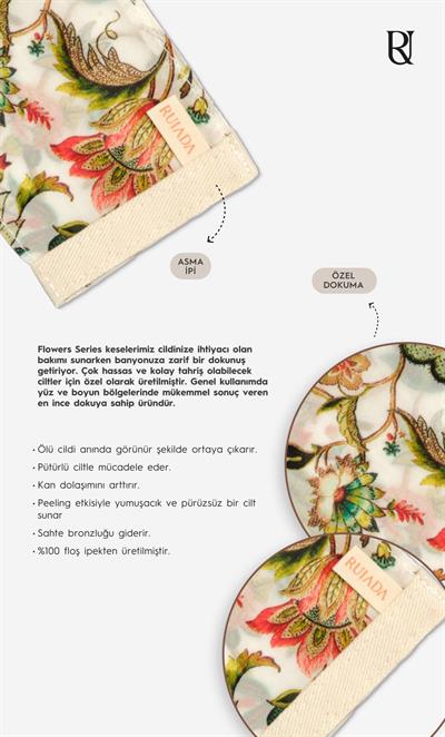 Flowers Series +50 Factor Yüz Kesesi %100 Floş İpek (ORANGE)