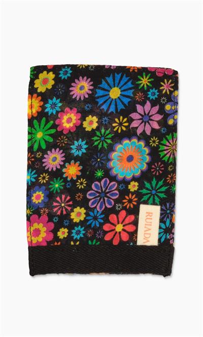 Flowers Series +50 Factor Yüz Kesesi %100 Floş İpek (BLACK)