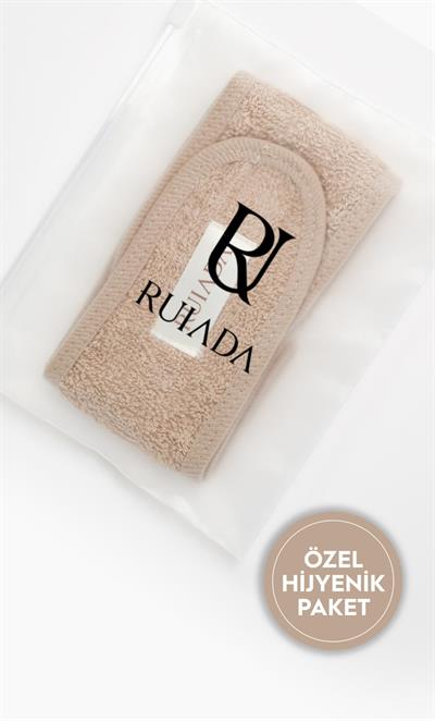 %100 Pamuk Saç / Makyaj Bandı Spor-Yoga-Spa-Cilt Bakım (Brown)