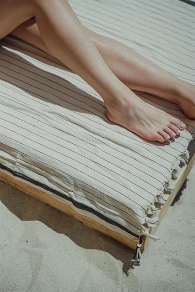 Peştemale Dönüşen Plaj Çantası %100 Organik Pamuk