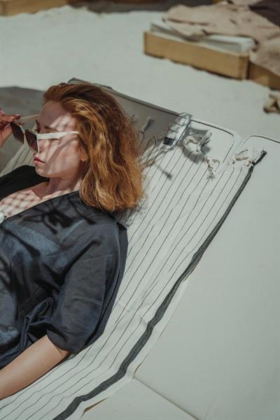 Peştemale Dönüşen Plaj Çantası %100 Organik Pamuk