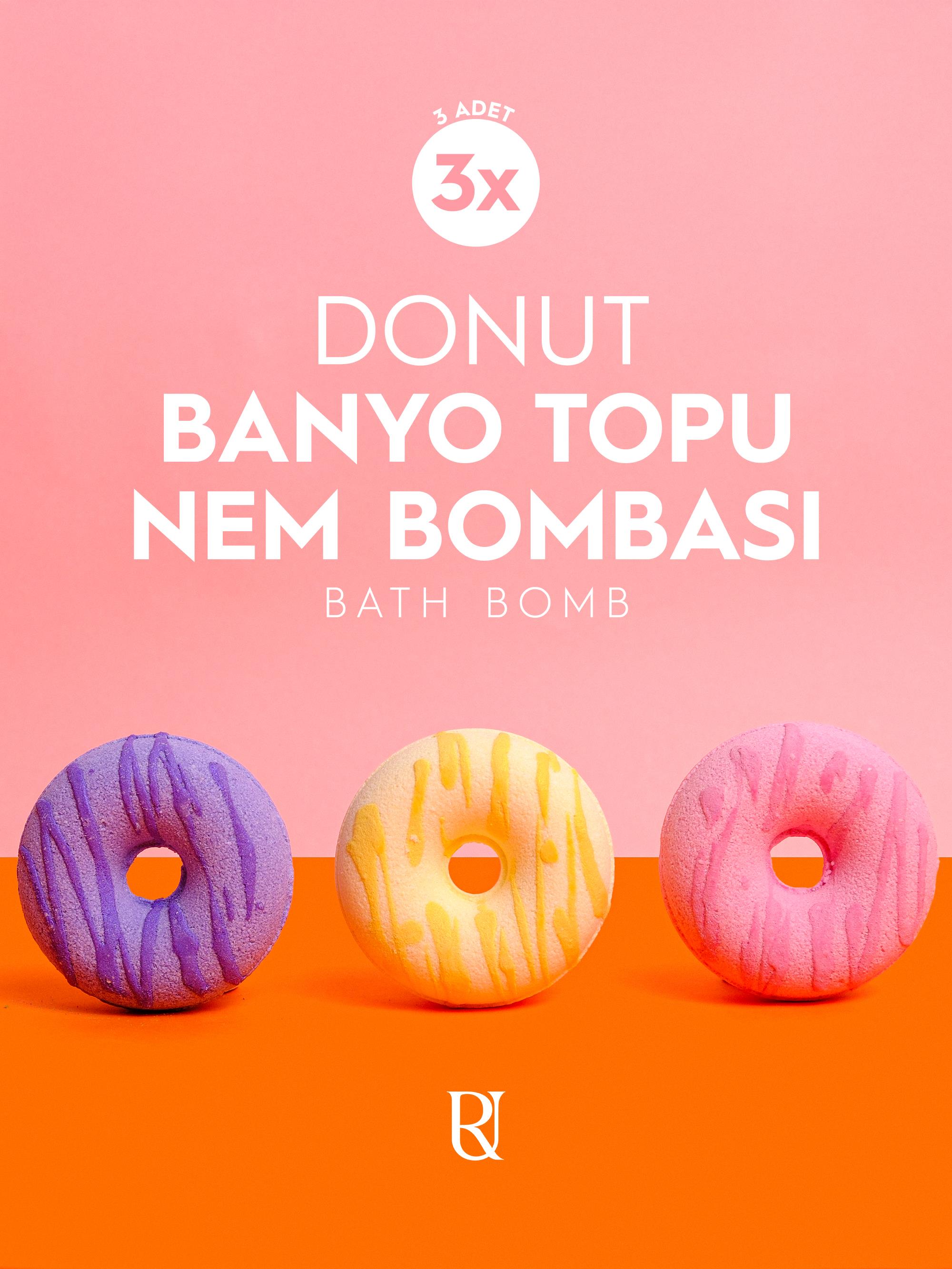 Donut Banyo Topu – Aromaterapi ve Nem Bombası (140 gr. x 3 Adet) 