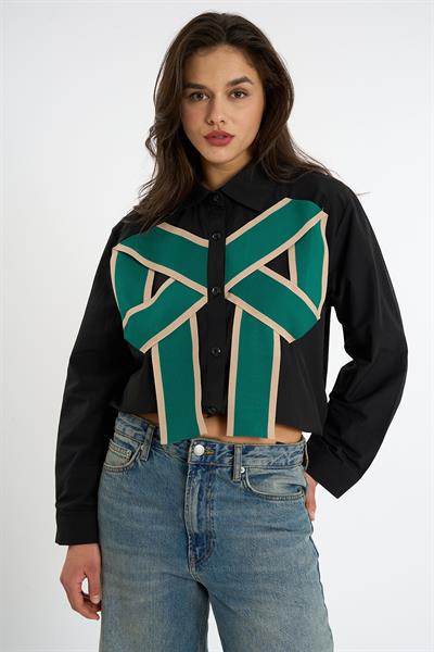 Fiyonk Gömlek BLK-GREEN