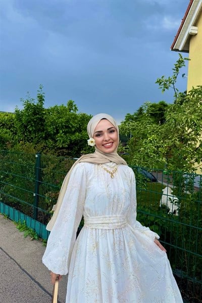 PARİS İPEĞİ KREM RENK PAMUKLU ŞAL