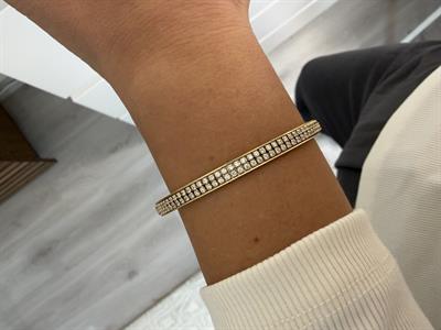 Çift Sıra Su Yolu Cuff Bilezik/Xuping