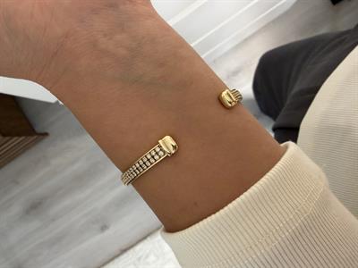 Çift Sıra Su Yolu Cuff Bilezik/Xuping