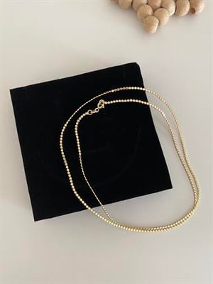Ezme Minimal Topçuk Kolye Uzun /Xp
