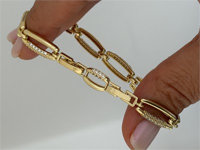 Oval Halka Taşlı Model/Cm