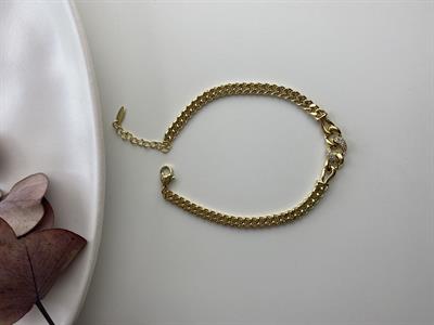 Oval Halkalı Zincir Bileklik /Xp
