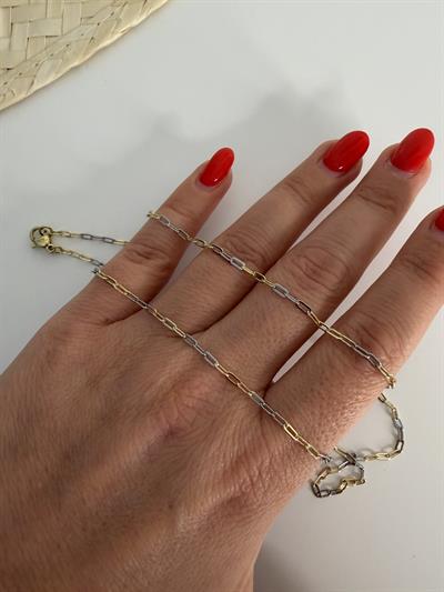 Silver Renk Geçişli Halka Kolye /Xp
