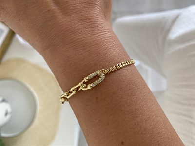 Tiffany Klasik Zincirli Bileklik /Altın Kaplama