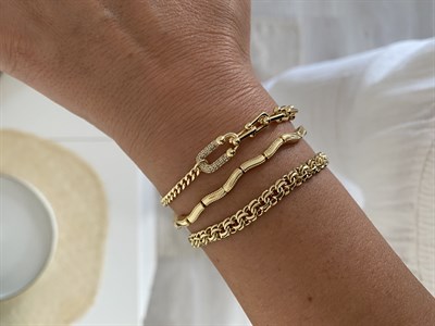 Tiffany Klasik Zincirli Bileklik /Altın Kaplama