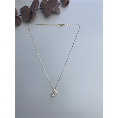  Taş uçlu kolye /14k kaplama