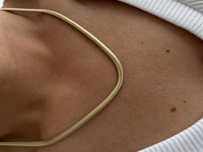 Yılan Zincir Kalın Model/Altın Kaplama-Özel Seri